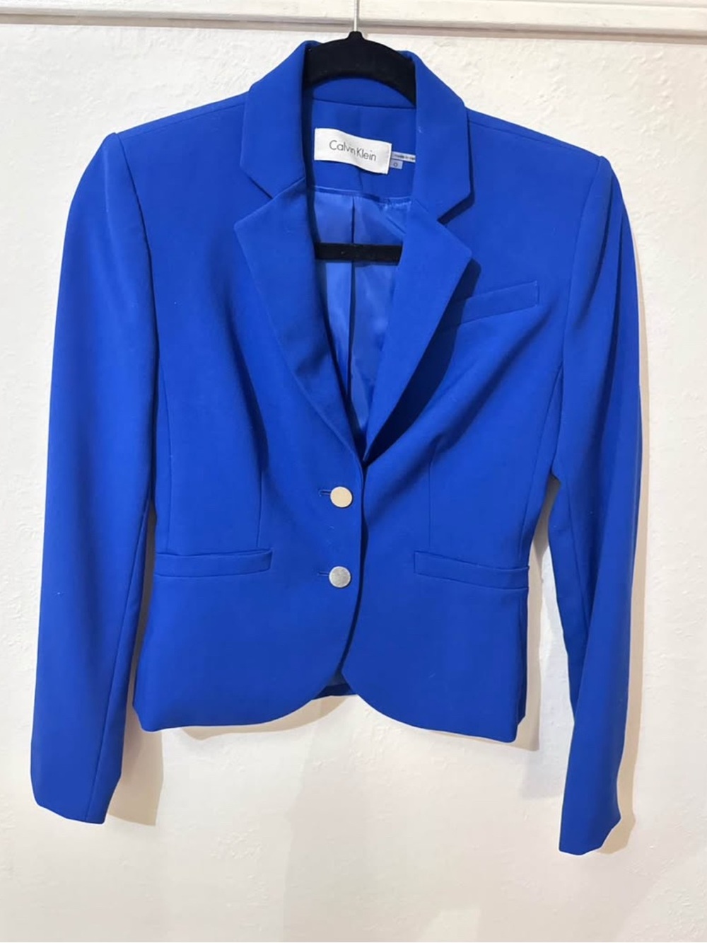 Calvin Klein Womens Royal Blue Tailored Blazer New Condition Size 0